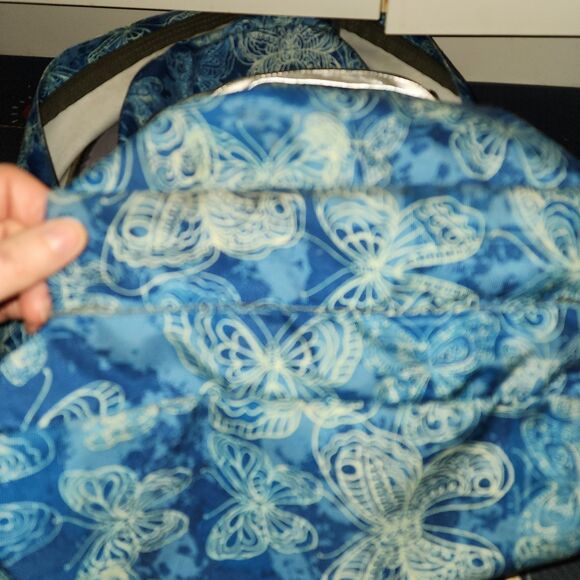 LL Bean Deluxe Backpack Book Bag Backpack Butterflies Reflective Camp School - Picture 11 of 16